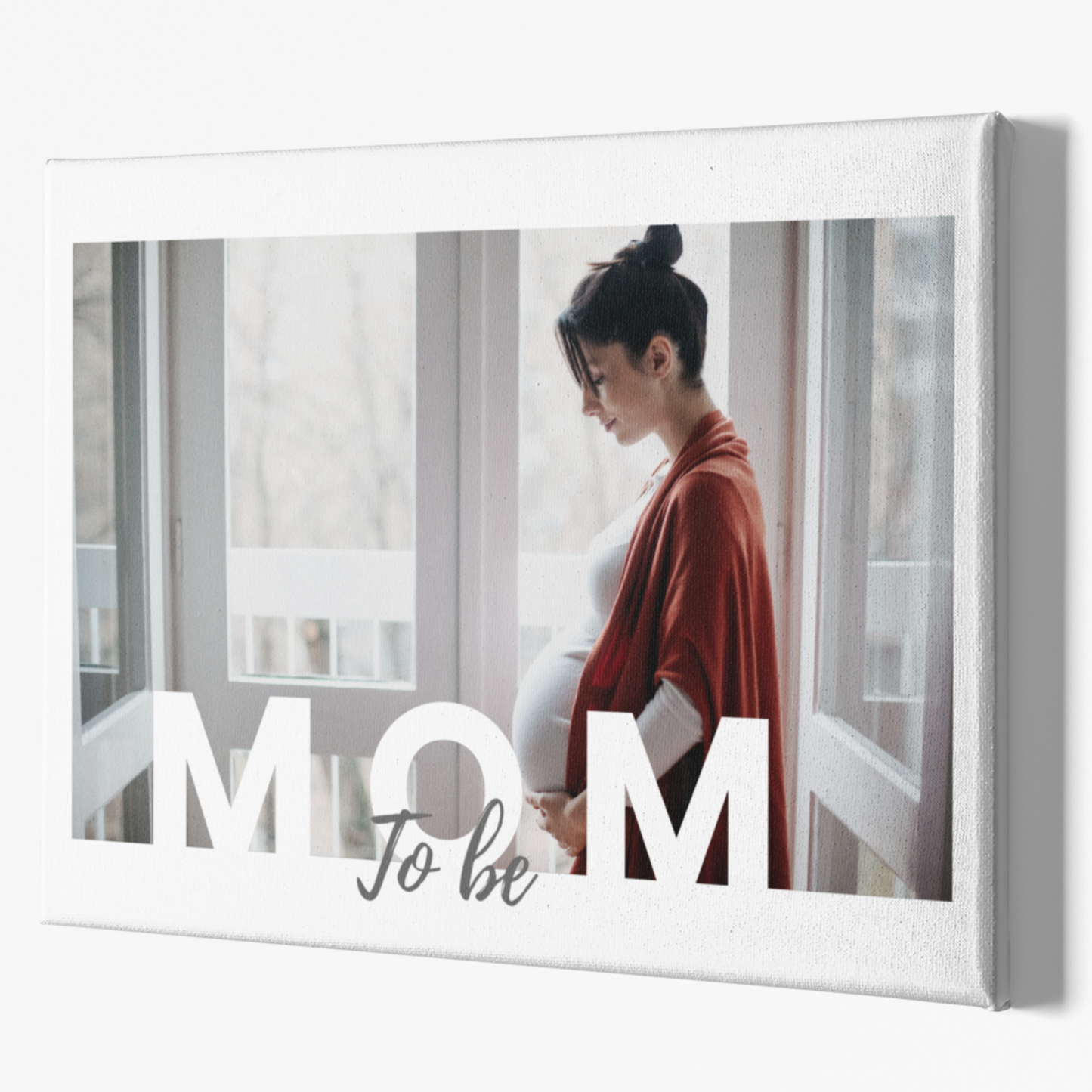 Cuadro Personalizado Mom to Be con Fotografía (Horizontal)
