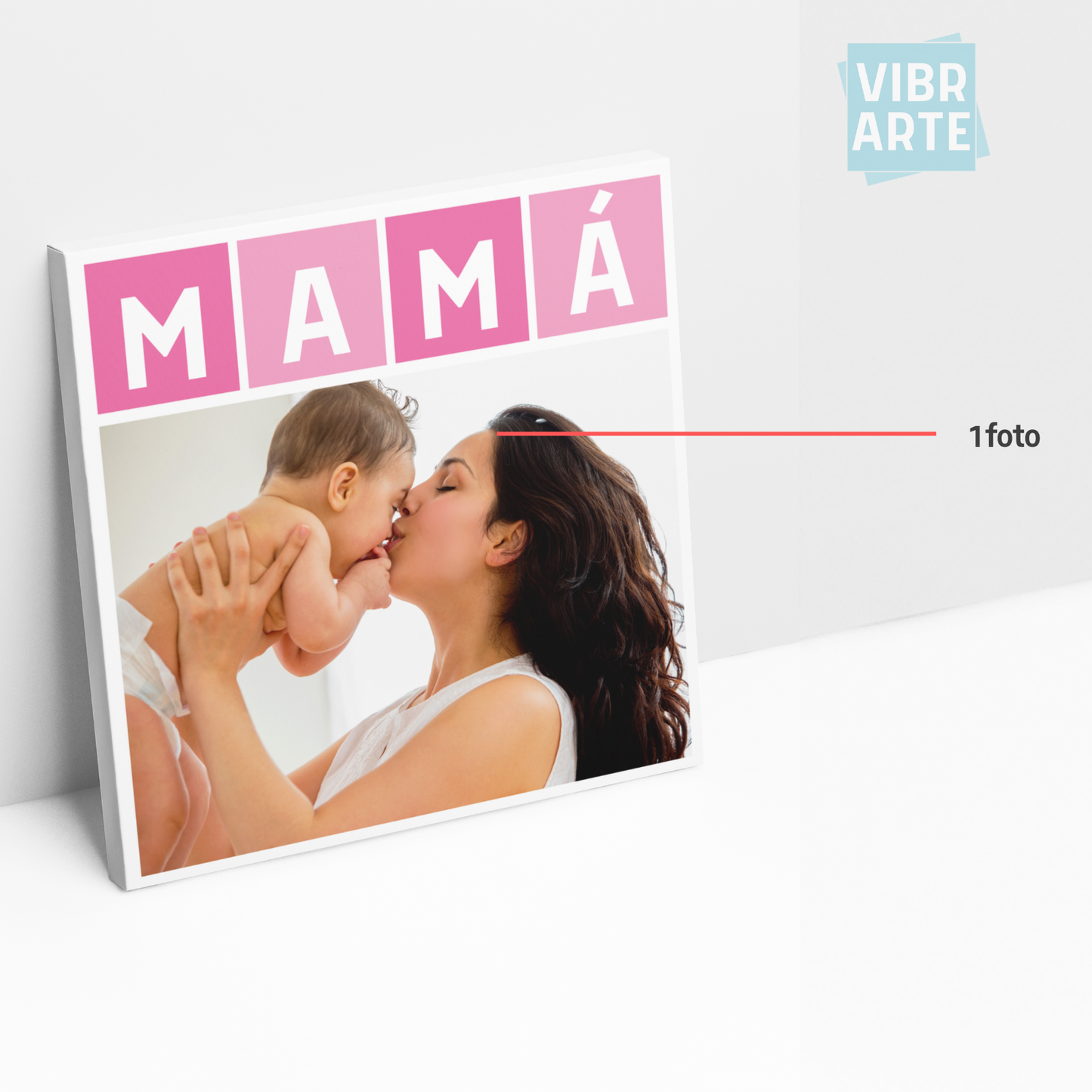 Cuadro Personalizado Mamá con Fotografía (Cuadrado)