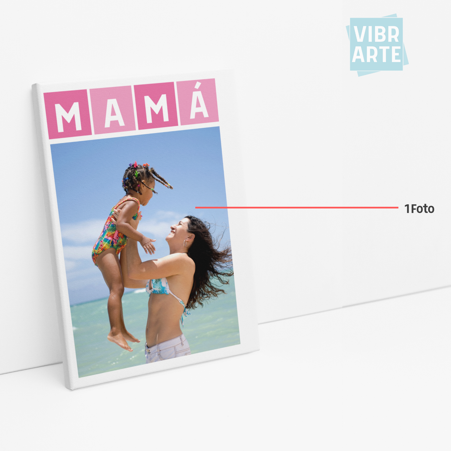 Cuadro Personalizado para Mamá con Fotografía (Vertical)