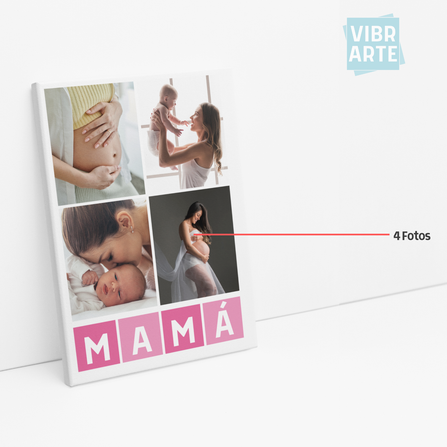 Cuadro Personalizado Collage para Mamá I con Fotografías (Vertical)