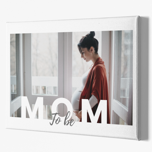Cuadro Personalizado Mom to Be con Fotografía (Horizontal)