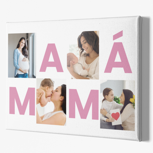 Cuadro Personalizado Collage para Mamá con Fotografías (Horizontal)
