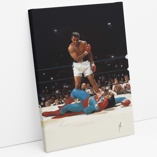 Cuadro Muhammad Ali Super Man KO