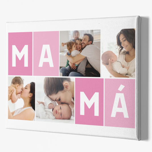 Cuadro Personalizado Collage I para Mamá con Fotografías (Horizontal)