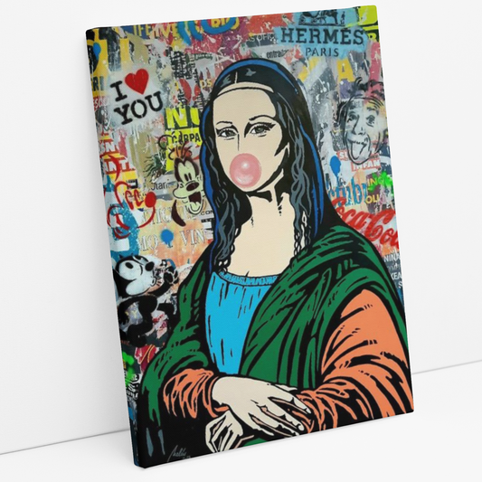 Cuadro de La Mona Lisa Bubble Gum Graffiti