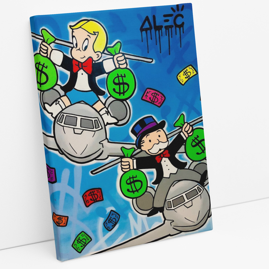 Cuadro Richie Rich & Alec Monopoly on Airplanes