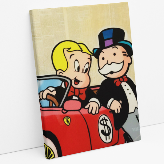 Cuadro Richie Rich & Alec Monopoly on Ferrari