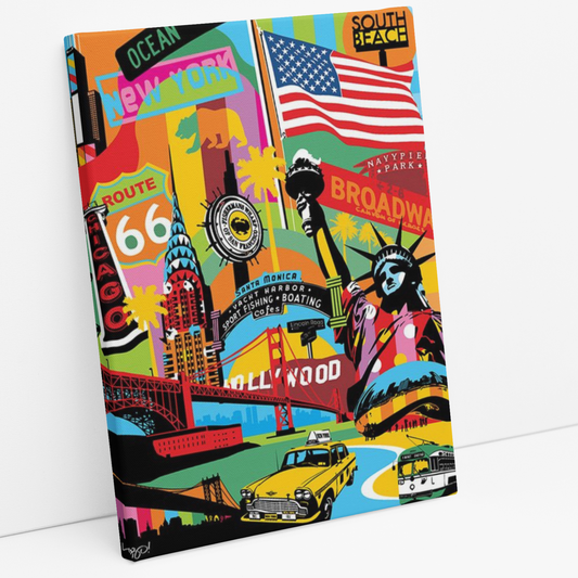 Cuadro Ciudades de EUA Arte Pop I