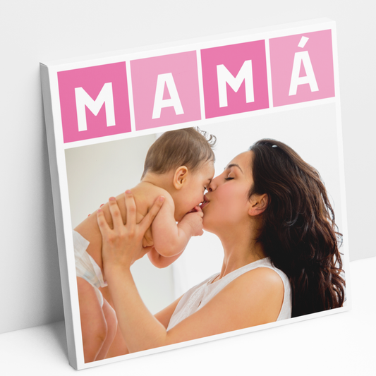 Cuadro Personalizado Mamá con Fotografía (Cuadrado)