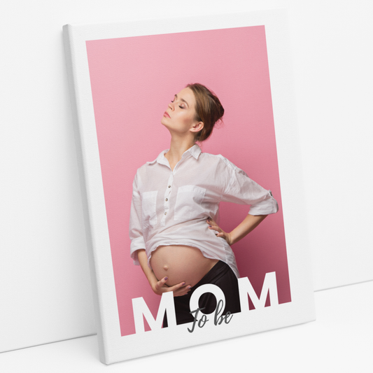 Cuadro Personalizado Mom to Be con Fotografía (Vertical)