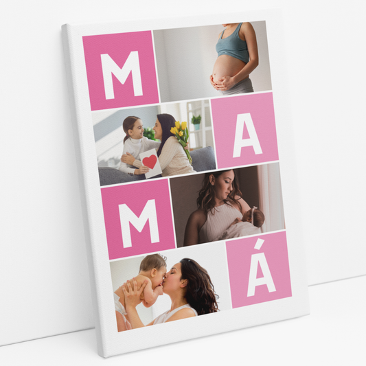Cuadro Personalizado Collage para Mamá con Fotografías (Vertical)