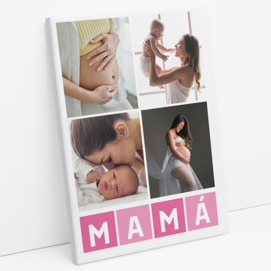 Cuadro Personalizado Collage para Mamá I con Fotografías (Vertical)