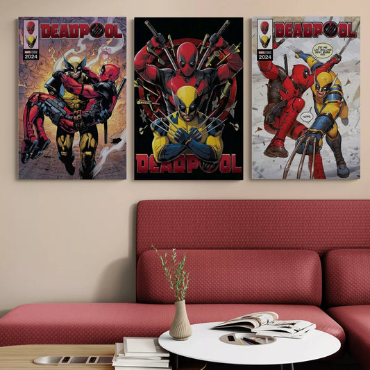 Set de 3 Cuadros - Deadpool & Wolverine