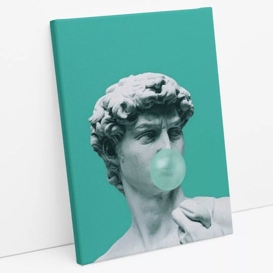 Cuadro El David Bubble Gum Blue