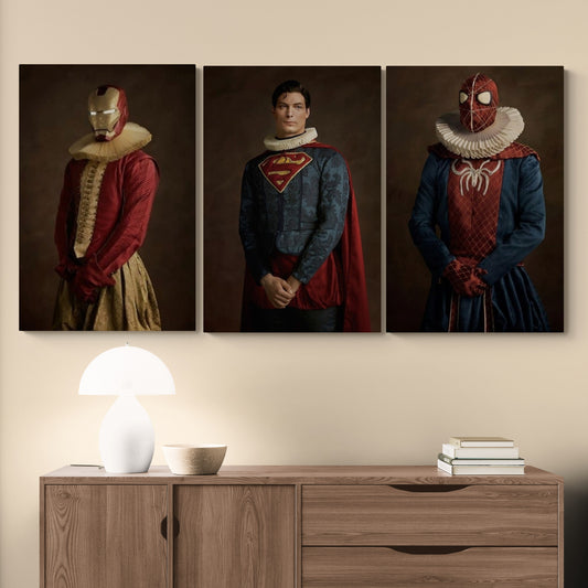 Set de 3 Cuadros - Heroes Medievales